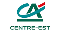 Crédit Agricole Centre-Est : Logo Officiel de la Banque Logo Crédit Agricole Centre-Est avec monogramme CA vert et bleu sarcelle et trait rouge.